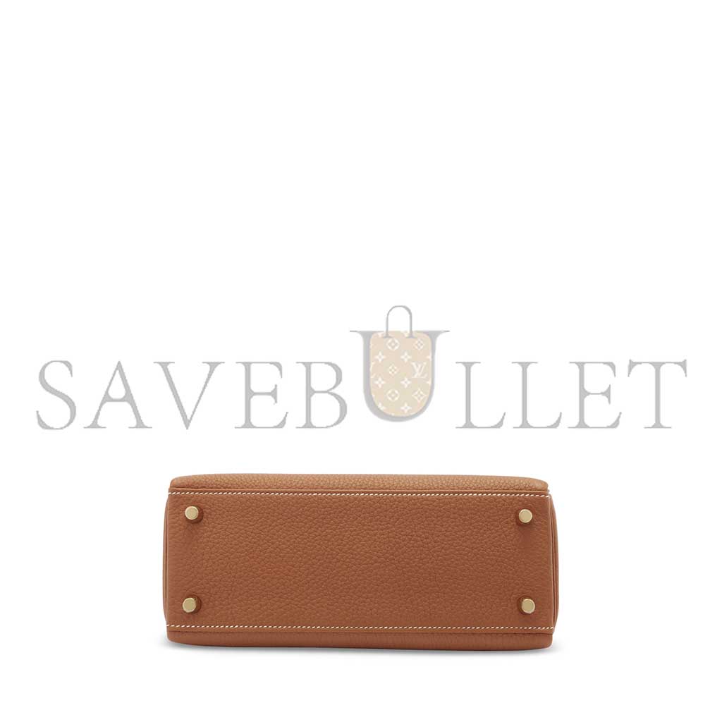 HERMÈS MASTER A GOLD TOGO LEATHER RETOURNÉ KELLY 25 WITH GOLD HARDWARE (25*17*7cm)